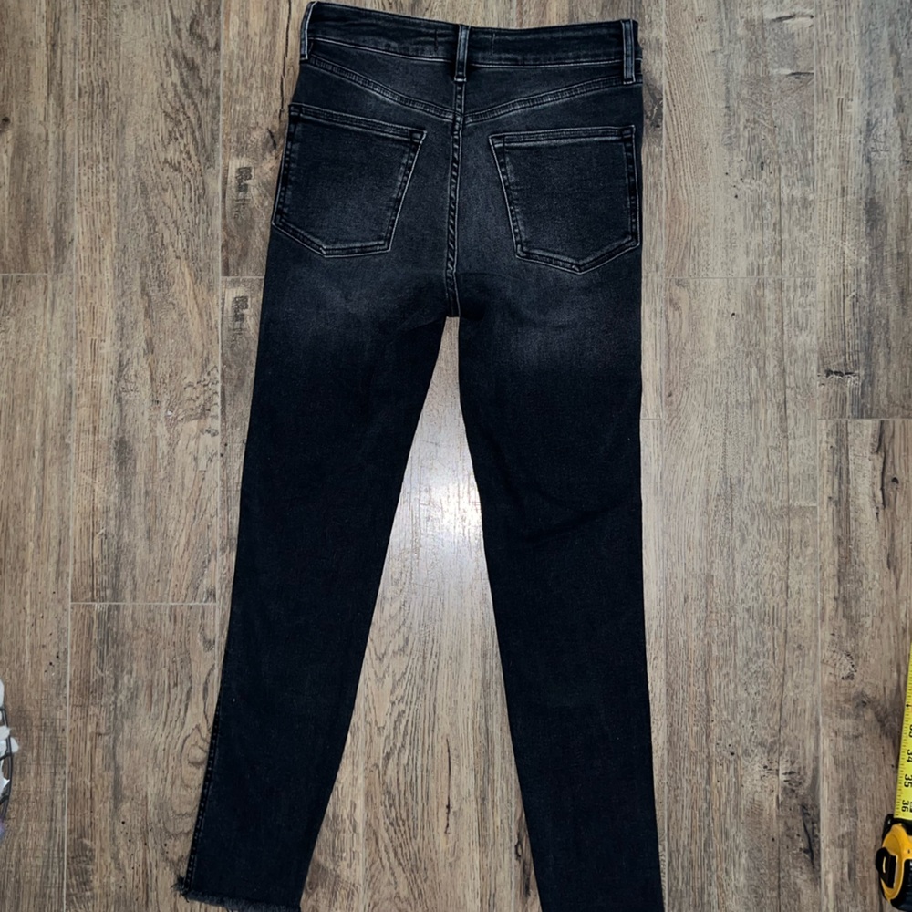 Free People We the Free High Rise Stretch Charcoal Skinny Jeans